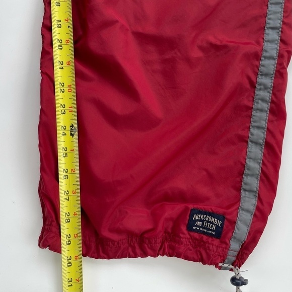 VINTAGE Abercrombie & Fitch Men's Red Paratrooper Gym Issue Pull On Pants XL - Picture 15 of 15